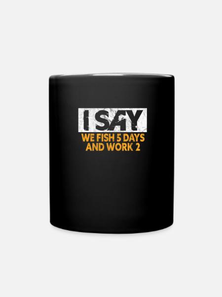 Angler - Tasse einfarbig - Schwarz
