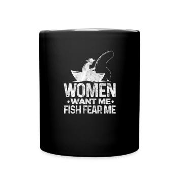 Angler - Tasse einfarbig - Schwarz - Vorne