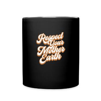 Hippie Peace Flower Power Amour Paix Cadeau - Mug uni - noir - Devant