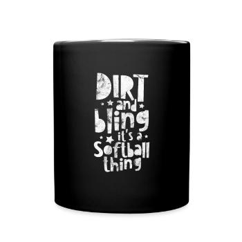 Softball - Mug uni - noir - Devant