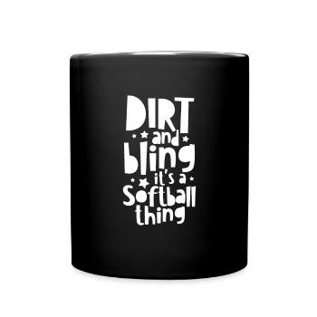 Softball Spieler Baseball Sport Pitcher Geschenk - Tasse einfarbig - Schwarz - Vorne
