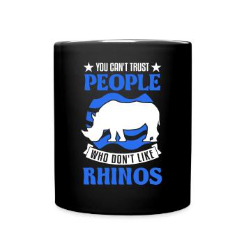 Rhinocéros Cadeau Rhinocéros - Mug uni - noir - Devant