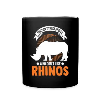 Rhinocéros Cadeau Rhinocéros - Mug uni - noir - Devant
