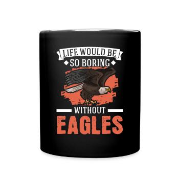 Steinadler Adlerzucht Falkner Adler - Tasse einfarbig - Schwarz - Vorne