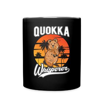 Quokka Whisperer Kangourou à queue courte - Mug uni - noir - Devant