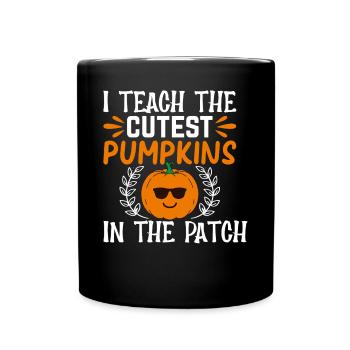 Professeur d’école J’enseigne les citrouilles les plus mignonnes - Mug uni - noir - Devant
