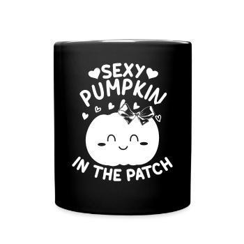 Sexy Pumpkin in Patch I Sexy Pumpkin Halloween Party - Full Colour Mug - black - Front