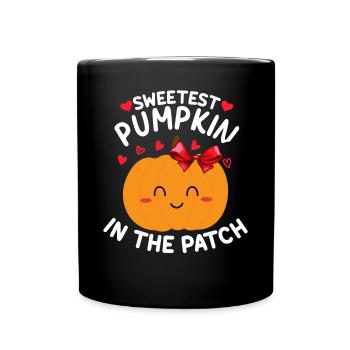 Halloween Sweet Pumpkin I Sweetest Pumpkin of the Family - Full Colour Mug - black - Front