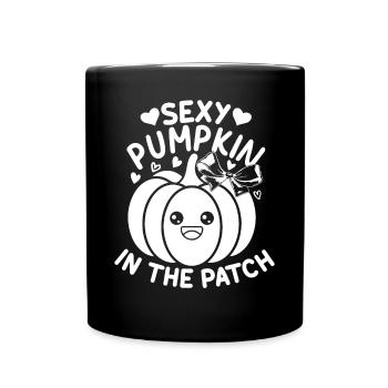 Halloween Sexy Pumpkin I Citrouille Sexy en Patch - Mug uni - noir - Devant