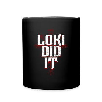 Loki Did It - Norse Mythology Vikings - Full Colour Mug - black - Front