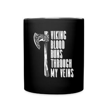 Nordische Mythologie Odin Wikinger Nordisch Gott - Tasse einfarbig - Schwarz - Vorne