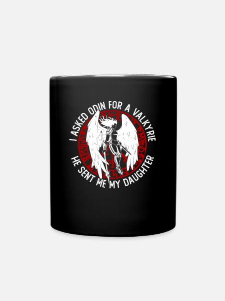 Mitologia norrena Odino Vichingo Dio Nordico - Tazza monocolore - nero