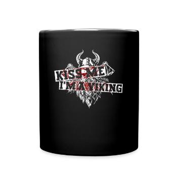 Kiss Me I'm A Viking - Nordische Mythologie - Tasse einfarbig - Schwarz - Vorne