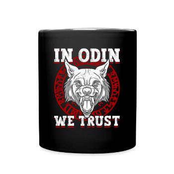 Auf Odin vertrauen wir - Nordische Mythologie - Tasse einfarbig - Schwarz - Vorne