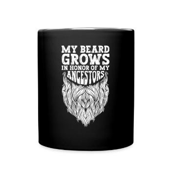 Ma barbe pousse en l’honneur de mes ancêtres nordiques - Mug uni - noir - Devant