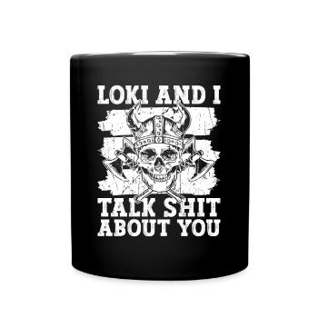 Norse Mythology Loki Viking Nordic God - Full Colour Mug - black - Front
