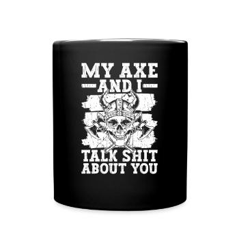 Nordic Axe Viking Nordic God - Full Colour Mug - black - Front