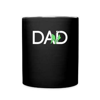 Angeln Papa - Tasse einfarbig - Schwarz - Vorne