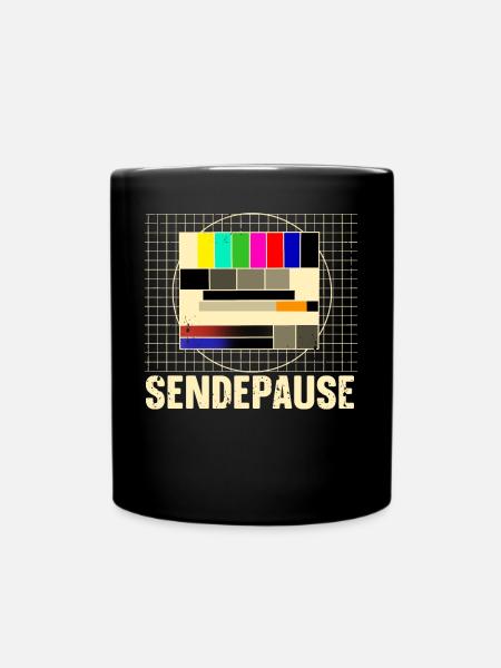 Testbild Sendepause - Tasse einfarbig - Schwarz