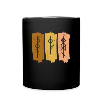 Odin Symbol Norse Mythology Viking Valhalla - Full Colour Mug - black - Front