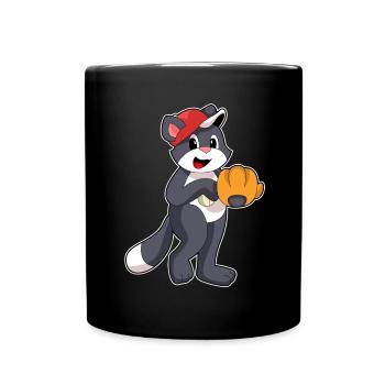 Cat Baseball Baseball Glove - Full Colour Mug - black - Front