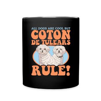 Coton de Tulear Hunde | Hundebesitzer Geschenk - Tasse einfarbig - Schwarz - Vorne