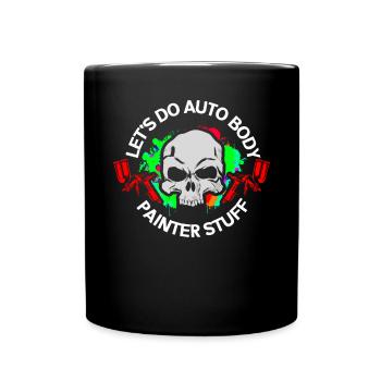 Peintre | Cadeau d’aérographe de peintre de véhicule - Mug uni - noir - Devant
