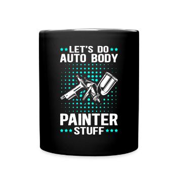 Fahrzeuglackierer Lackierer Airbrush Geschenk - Tasse einfarbig - Schwarz - Vorne