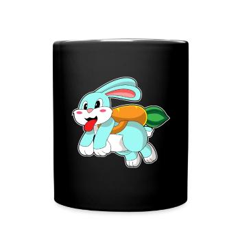 Rabbit Carrot - Full Colour Mug - black - Front