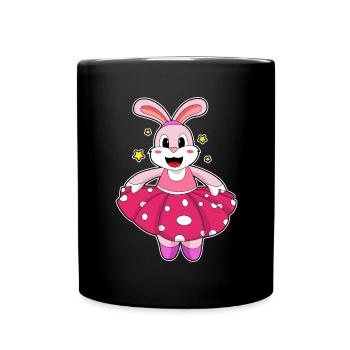 Bunny Ballerina Ballet Dance - Full Colour Mug - black - Front