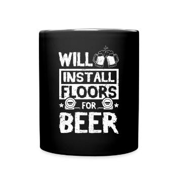 Installera des planchers pour la bière - Mug uni - noir - Devant