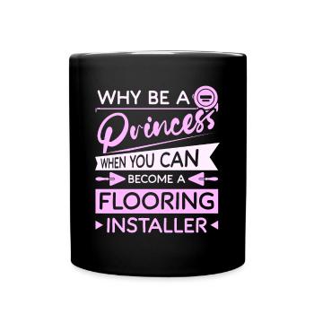 Princess flooring installer - Tasse einfarbig - Schwarz - Vorne
