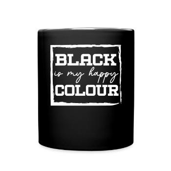 Le noir est ma couleur heureuse mélanine afro-américaine - Mug uni - noir - Devant
