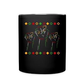 Black And Proud Black History Month Afrocentric - Full Colour Mug - black - Front