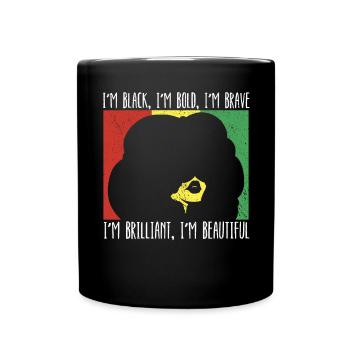 Black And Proud Black History Month Black Pride - Full Colour Mug - black - Front