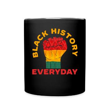 Schwarze Geschichte Alltag Afroamerikaner Melanin - Tasse einfarbig - Schwarz - Vorne