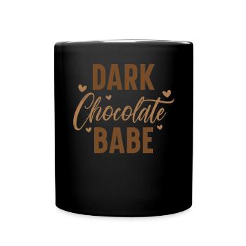 Chocolat noir Babe Mélanine Mois de l’histoire des Noirs - Mug uni - noir - Devant