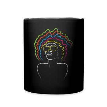 Black And Proud Black History Month Afrocentric - Full Colour Mug - black - Front