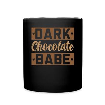 Chocolat noir Babe Mélanine Mois de l’histoire des Noirs - Mug uni - noir - Devant