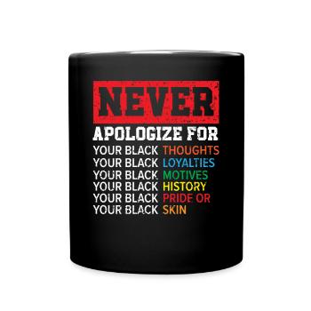 Black And Proud Black History Month Afrocentric - Full Colour Mug - black - Front