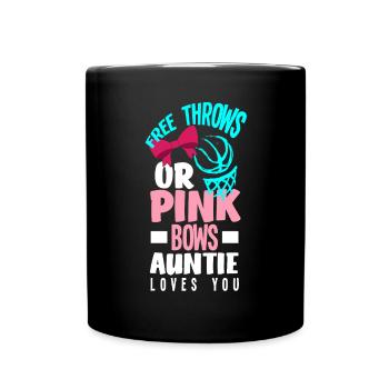 Pink Or Blue Gender Reveal Baby Party Tante - Tasse einfarbig - Schwarz - Vorne