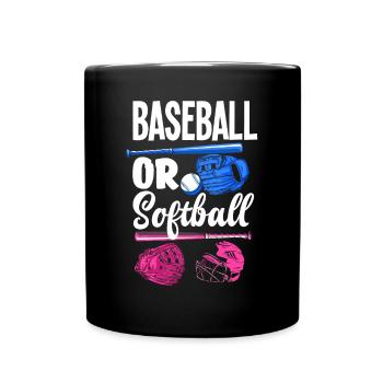 Pink Or Blue Gender Reveal Baby Party - Tasse einfarbig - Schwarz - Vorne