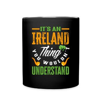 Irish Ireland St.Patrick's Day Gift - Full Colour Mug - black - Front