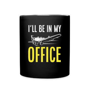 Flugzeug Luftfahrt Pilot Lustiges Piloten Geschenk - Tasse einfarbig - Schwarz - Vorne
