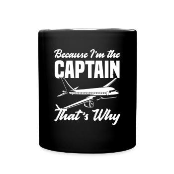 Flugzeug Luftfahrt Pilot Lustiges Piloten Geschenk - Tasse einfarbig - Schwarz - Vorne