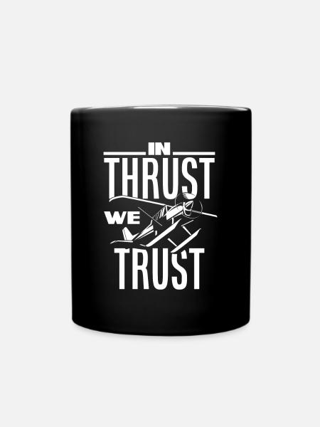Airplane Aviation Pilot Funny Pilot Gift - Full Colour Mug - black