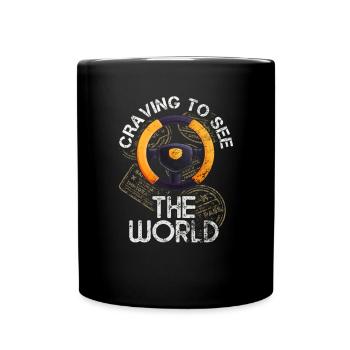 Driving Cars Craving Road Trips Steering Wheel Tra - Full Colour Mug - black - Front