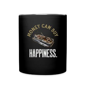 Pontoon Boat Lover Money Can Buy Happiness Funny B - Full Colour Mug - black - Front