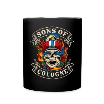 Cologne Biker Gift fils de Cologne Biker - Mug uni - noir - Devant