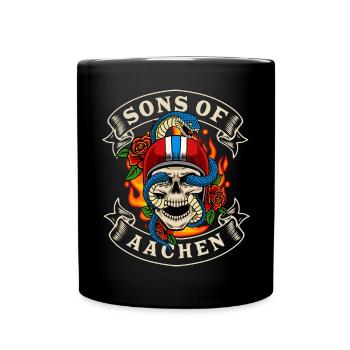 Aachen Biker Gift fils d’Aix-la-Chapelle - Mug uni - noir - Devant